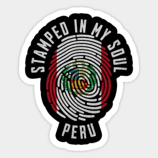 Stamped in My Soul Peru Flag Design Peruvian Pride Sticker
